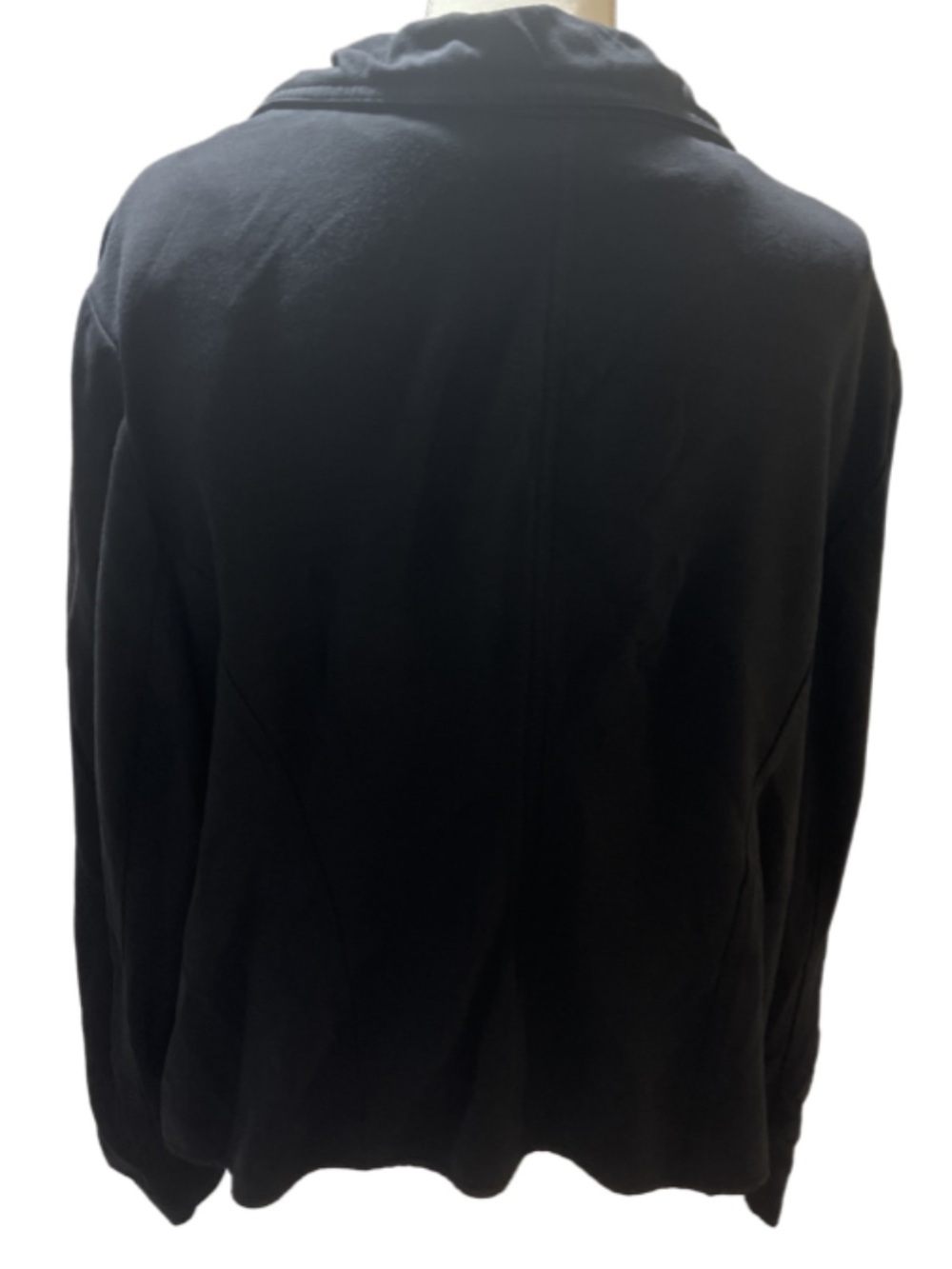 Lane Bryant Black Asymmetric Full-Zip Moto Blazer Jacket Size 24 - Picture 3 of 5